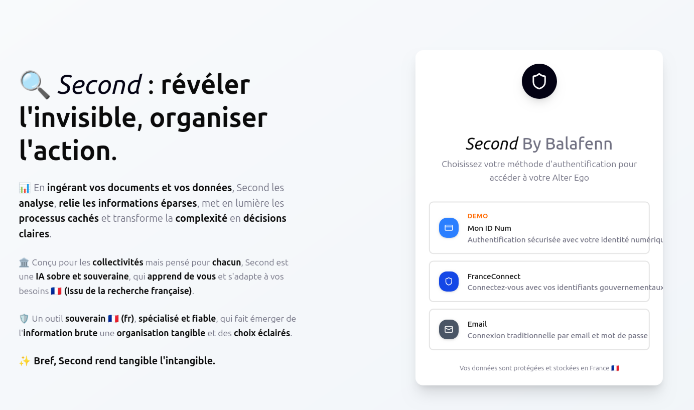 Second by Balafenn - Interface d'authentification souveraine